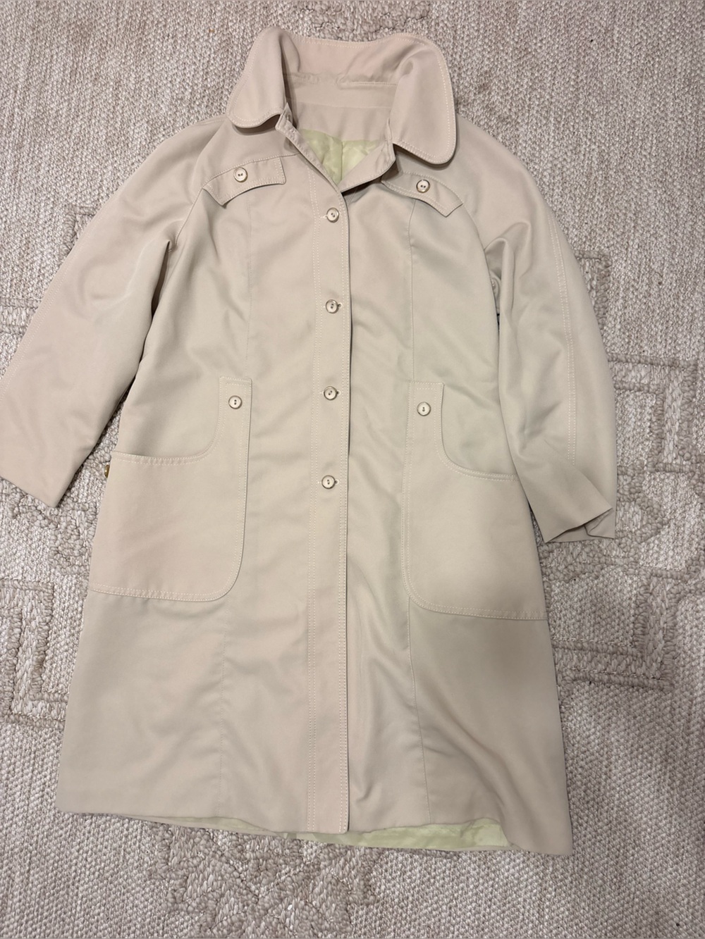 Vintage Beige Trench Coat for Men
